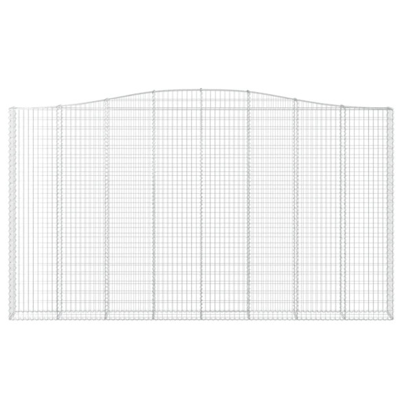 Coșuri Gabion Arcuite - 2 Bucăți - Fier Galvanizat Rezistent