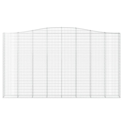 Coșuri Gabion Arcuite - 2 Bucăți - Fier Galvanizat Rezistent