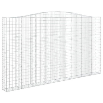 Coșuri Gabion Arcuite - 4 bucăți - Fier Galvanizat | Decor Grădină