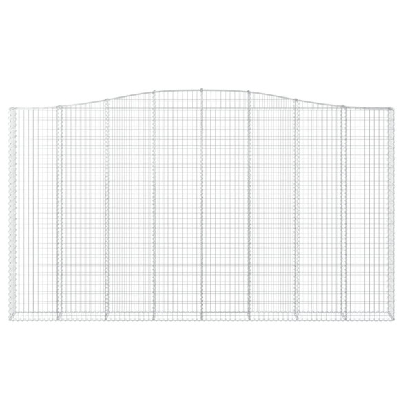 Coșuri Gabion Arcuite - 4 bucăți - Fier Galvanizat | Decor Grădină