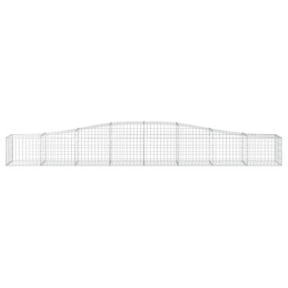 Coșuri Gabion Arcuite 3 Bucăți - Fier Galvanizat | Decor Grădină