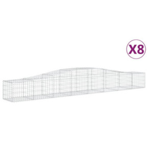 Coșuri Gabion Arcuite 8 buc - Fier Galvanizat | Decor Grădină 2