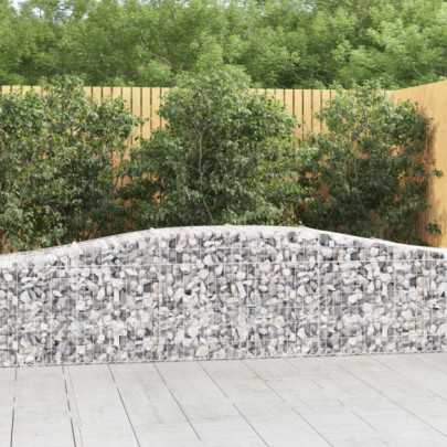 Coșuri Gabion Arcuite 5 buc - Fier Galvanizat | Decor Grădină