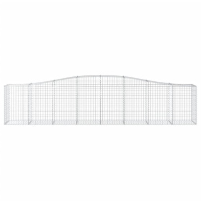 Coșuri Gabion Arcuite 9 buc - Barieră Decorativă Grădină