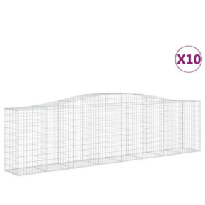 Coșuri Gabion Arcuite 10 buc - Barieră Decorativă Grădină 2