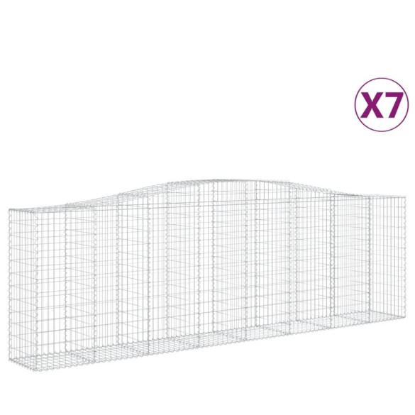 Set Coșuri Gabion Arcuite | Barieră Decorativă Grădină