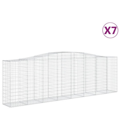 Set Coșuri Gabion Arcuite | Barieră Decorativă Grădină