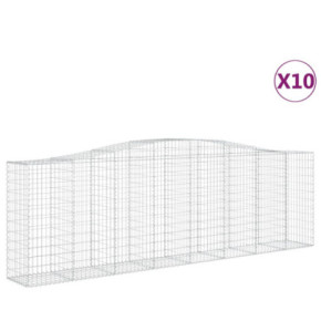 Coșuri Gabion Arcuite 10 buc - Barieră Decorativă Grădină 2