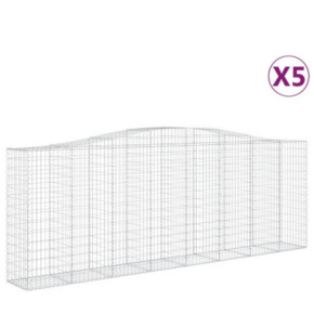 Coșuri Gabion Arcuite Fier Galvanizat | Barieră Decorativă 2