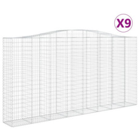 Coșuri Gabion Arcuite | Set 9 Buc | Fier Galvanizat 2