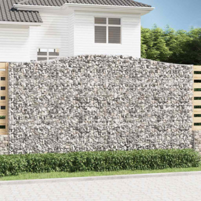 Coșuri Gabion Arcuite | 6 buc | Fier Galvanizat | Livrare Gratuită