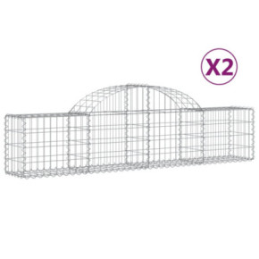 Coșuri Gabion Arcuite Fier Galvanizat - Decor Grădină Rezistent 2