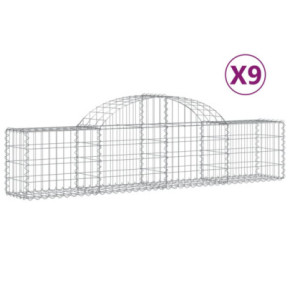 Coșuri Gabion Arcuite Fier Galvanizat | Barieră Decorativă 2