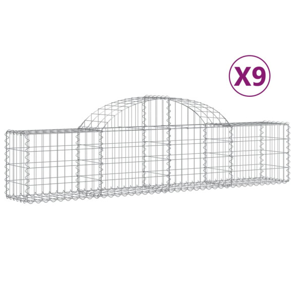 Coșuri Gabion Arcuite Fier Galvanizat | Barieră Decorativă