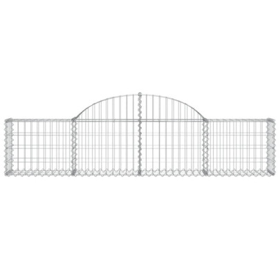Coșuri Gabion Arcuite Fier Galvanizat | Barieră Decorativă
