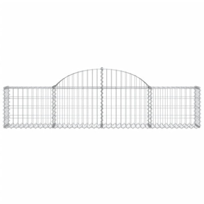 Coșuri Gabion Arcuite 15 buc - Fier Galvanizat | Livrare Gratuită