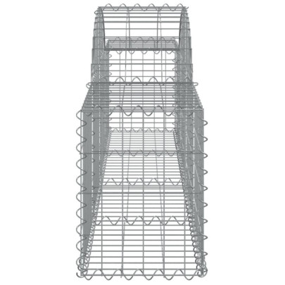 Coșuri Gabion Arcuite 15 buc - Fier Galvanizat | Livrare Gratuită
