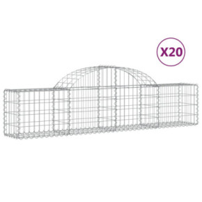 Coșuri Gabion Arcuite 20 buc - Fier Galvanizat Rezistent 2
