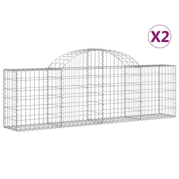 Coșuri Gabion Arcuite Fier Galvanizat - Decor Grădină