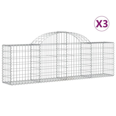 Coșuri Gabion Arcuite Fier Galvanizat | Decor Grădină