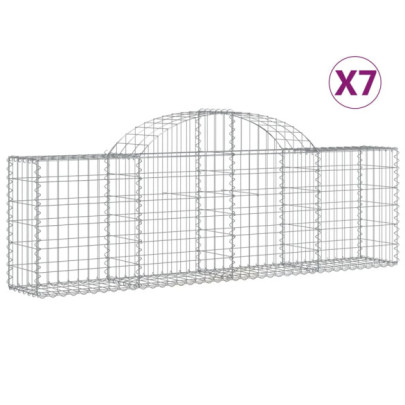 Coșuri Gabion Arcuite | Barieră Decorativă Grădină | Fier Galvanizat