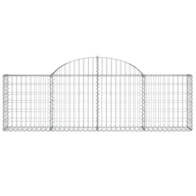 Coșuri Gabion Arcuite 10 buc - Fier Galvanizat | Decor Grădină