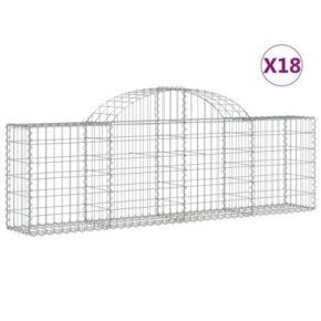 Coșuri Gabion Arcuite 18 buc - Fier Galvanizat | Livrare Gratuită 2