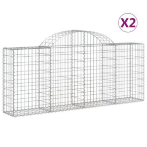 Coșuri Gabion Arcuite Fier Galvanizat - Barieră Decorativă Grădină 2
