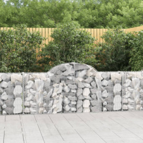 Coșuri Gabion Arcuite - 5 bucăți - Fier Galvanizat - Gard Decorativ