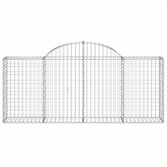 Coșuri Gabion Arcuite - 5 bucăți - Fier Galvanizat - Gard Decorativ