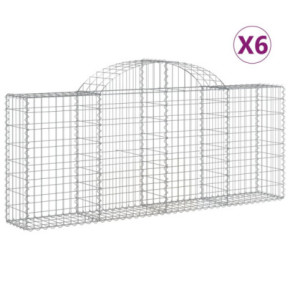 Coșuri Gabion Arcuite Fier Galvanizat | Gard Decorativ Grădină 2