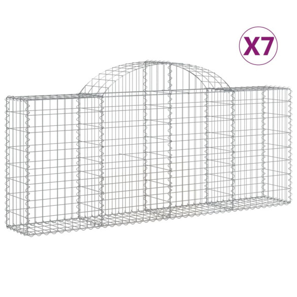 Coșuri Gabion Arcuite Fier Galvanizat - Barieră Grădină