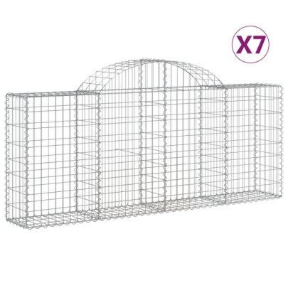 Coșuri Gabion Arcuite Fier Galvanizat - Barieră Grădină