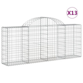 Coșuri Gabion Arcuite 13 buc - Barieră Decorativă Grădină 2