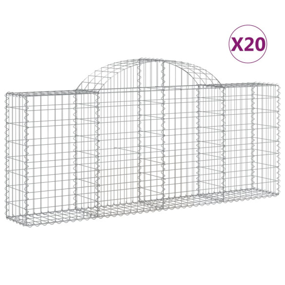 Coșuri Gabion Arcuite Fier Galvanizat - Barieră Decorativă