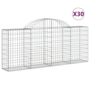 Coșuri Gabion Arcuite 30 buc - Gard Decorativ Grădină 2