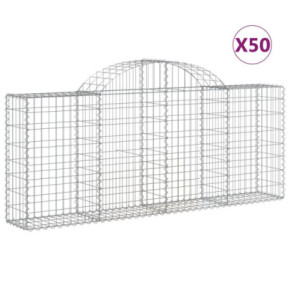 Coșuri Gabion Arcuite 50 buc - Fier Galvanizat | Livrare Gratuită 2