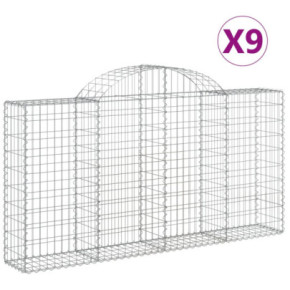 Coșuri Gabion Arcuite | Barieră Decorativă Grădină | Fier Galvanizat 2