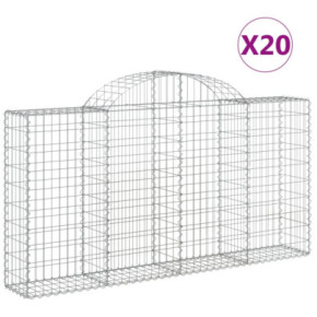 Coșuri Gabion Arcuite | Barieră Decorativă Grădină | Fier Galvanizat 2