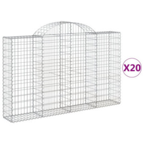 Coșuri Gabion Arcuite 20 buc - Barieră Decorativă Grădină 2
