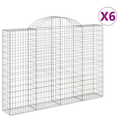 Coșuri Gabion Arcuite 6 buc - Fier Galvanizat | Livrare Gratuită