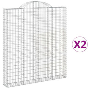 Coșuri Gabion Arcuite - Barieră Decorativă - Fier Galvanizat 2
