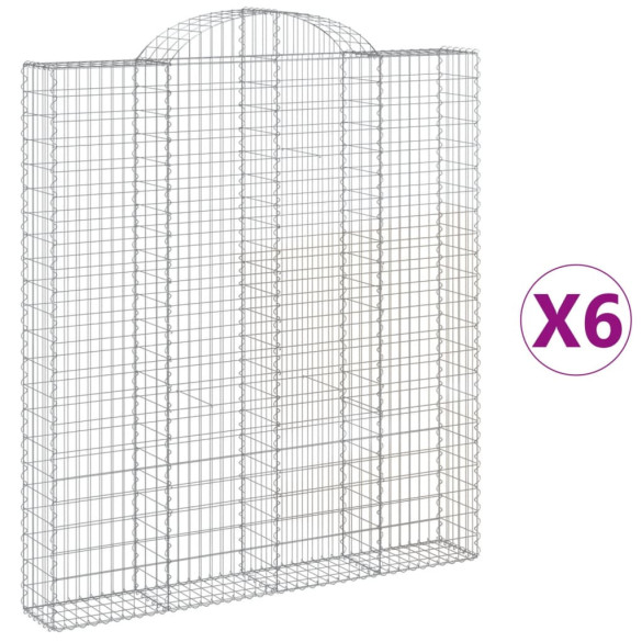 Coșuri Gabion Arcuite Fier Galvanizat - Barieră Decorativă Grădină