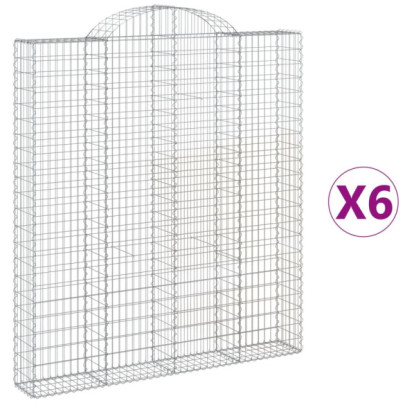 Coșuri Gabion Arcuite Fier Galvanizat - Barieră Decorativă Grădină