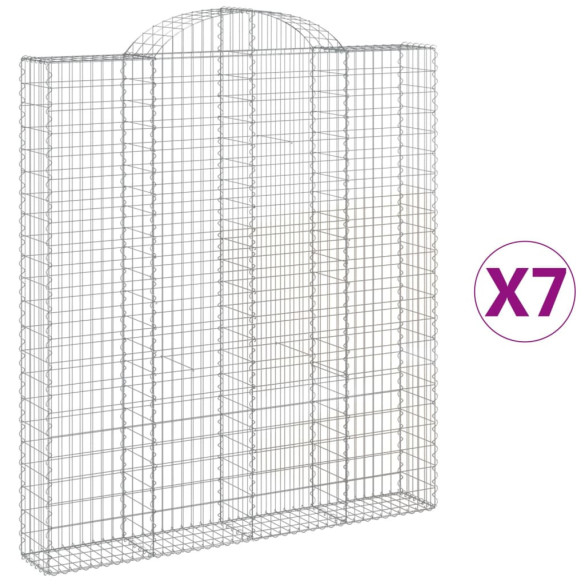 Set Coșuri Gabion Arcuite | Barieră Decorativă Grădină