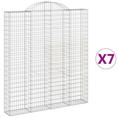 Set Coșuri Gabion Arcuite | Barieră Decorativă Grădină