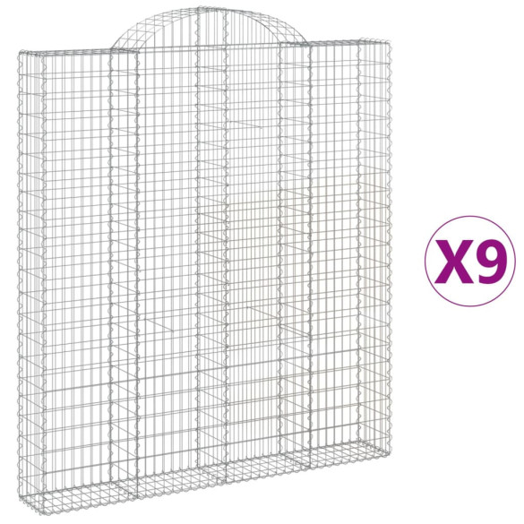 Coșuri Gabion Arcuite | Barieră Decorativă Grădină | Fier Galvanizat