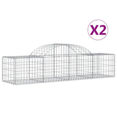 Coșuri Gabion Arcuite Fier Galvanizat - Barieră Decorativă Grădină