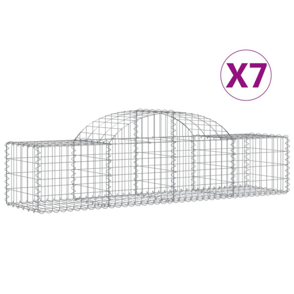 Coșuri Gabion Arcuite 7 buc - Fier Galvanizat | Livrare Gratuită