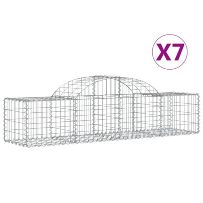 Coșuri Gabion Arcuite 7 buc - Fier Galvanizat | Livrare Gratuită